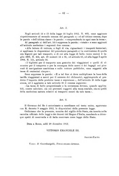 Le ferrovie italiane rivista quindicinale di dottrina, giurisprudenza, legislazione ed amministrazione ferroviaria