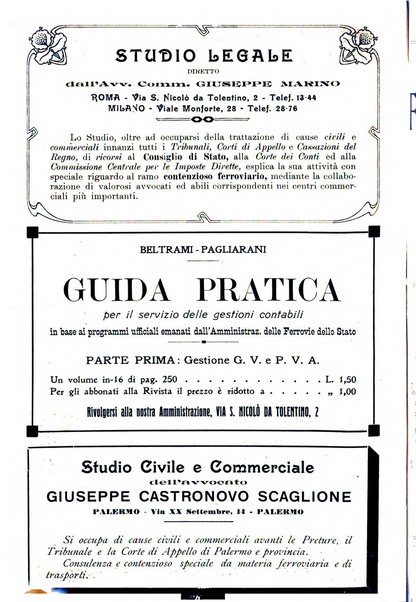 Le ferrovie italiane rivista quindicinale di dottrina, giurisprudenza, legislazione ed amministrazione ferroviaria