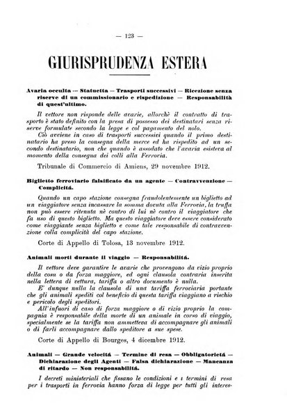 Le ferrovie italiane rivista quindicinale di dottrina, giurisprudenza, legislazione ed amministrazione ferroviaria