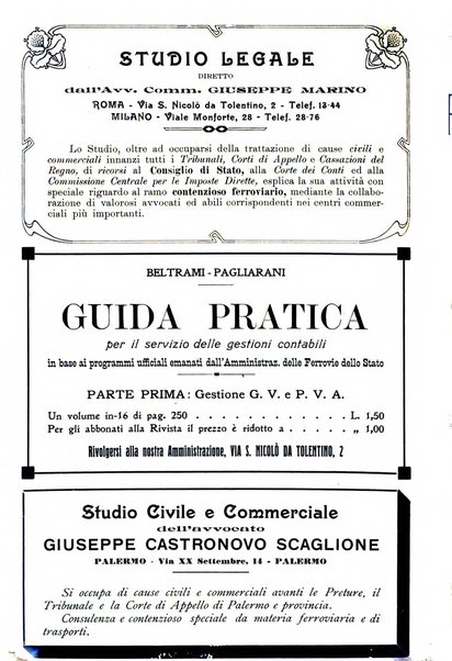 Le ferrovie italiane rivista quindicinale di dottrina, giurisprudenza, legislazione ed amministrazione ferroviaria