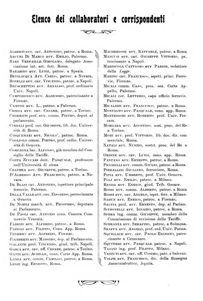 Le ferrovie italiane rivista quindicinale di dottrina, giurisprudenza, legislazione ed amministrazione ferroviaria