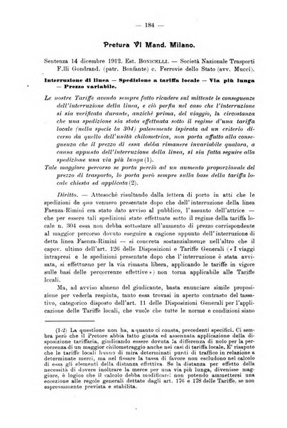 Le ferrovie italiane rivista quindicinale di dottrina, giurisprudenza, legislazione ed amministrazione ferroviaria