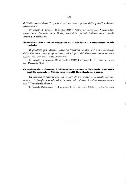 Le ferrovie italiane rivista quindicinale di dottrina, giurisprudenza, legislazione ed amministrazione ferroviaria