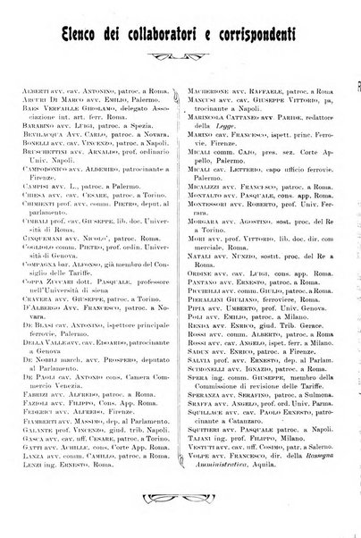 Le ferrovie italiane rivista quindicinale di dottrina, giurisprudenza, legislazione ed amministrazione ferroviaria