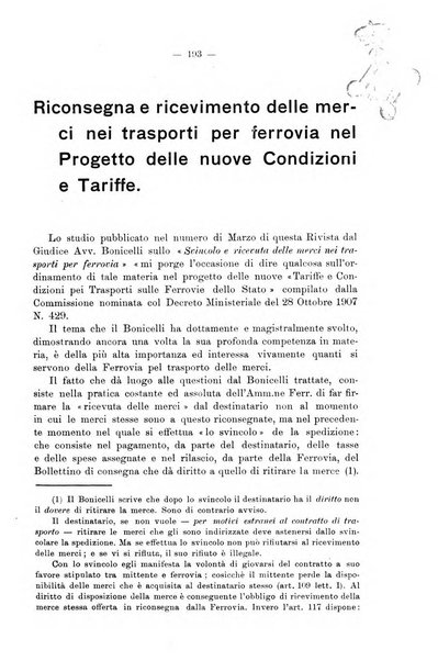 Le ferrovie italiane rivista quindicinale di dottrina, giurisprudenza, legislazione ed amministrazione ferroviaria