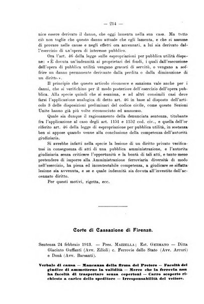 Le ferrovie italiane rivista quindicinale di dottrina, giurisprudenza, legislazione ed amministrazione ferroviaria