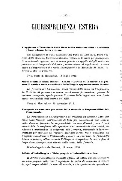 Le ferrovie italiane rivista quindicinale di dottrina, giurisprudenza, legislazione ed amministrazione ferroviaria