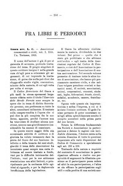 Le ferrovie italiane rivista quindicinale di dottrina, giurisprudenza, legislazione ed amministrazione ferroviaria