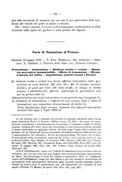 Le ferrovie italiane rivista quindicinale di dottrina, giurisprudenza, legislazione ed amministrazione ferroviaria