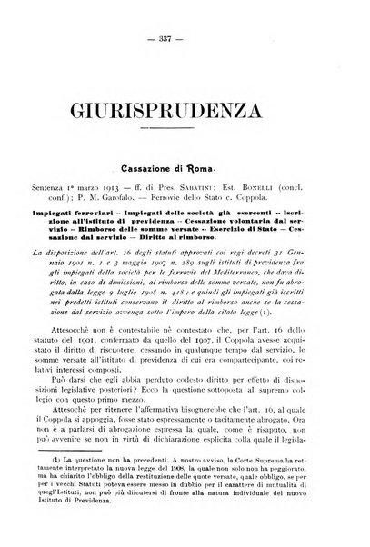 Le ferrovie italiane rivista quindicinale di dottrina, giurisprudenza, legislazione ed amministrazione ferroviaria