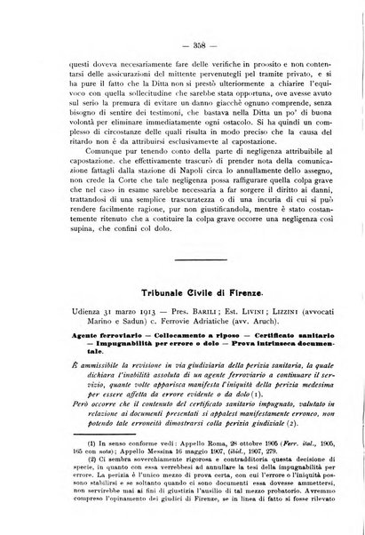 Le ferrovie italiane rivista quindicinale di dottrina, giurisprudenza, legislazione ed amministrazione ferroviaria