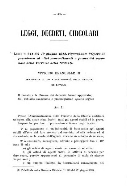 Le ferrovie italiane rivista quindicinale di dottrina, giurisprudenza, legislazione ed amministrazione ferroviaria