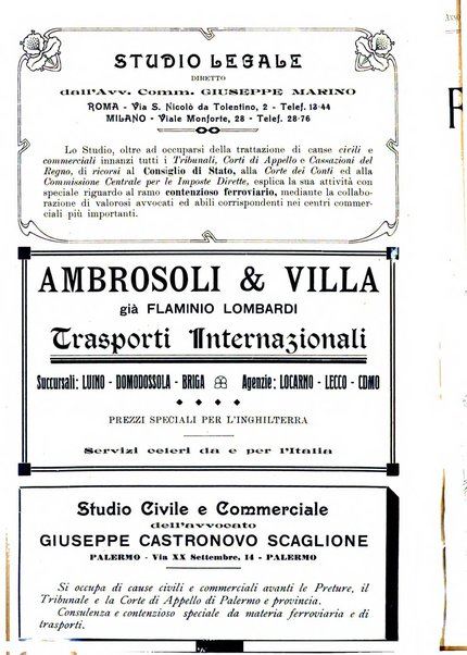 Le ferrovie italiane rivista quindicinale di dottrina, giurisprudenza, legislazione ed amministrazione ferroviaria