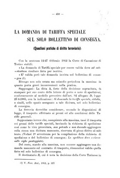 Le ferrovie italiane rivista quindicinale di dottrina, giurisprudenza, legislazione ed amministrazione ferroviaria