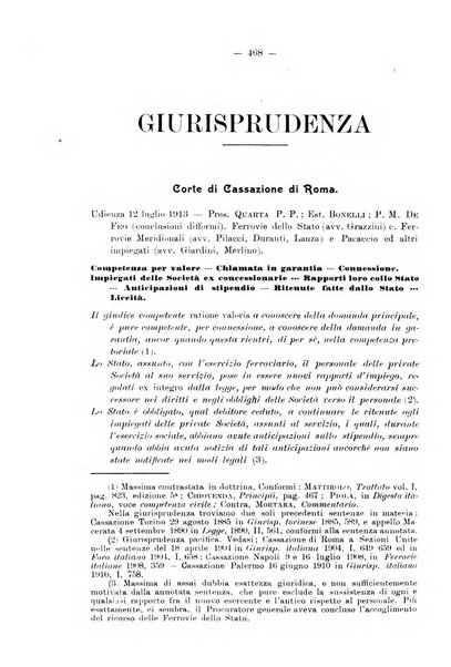 Le ferrovie italiane rivista quindicinale di dottrina, giurisprudenza, legislazione ed amministrazione ferroviaria