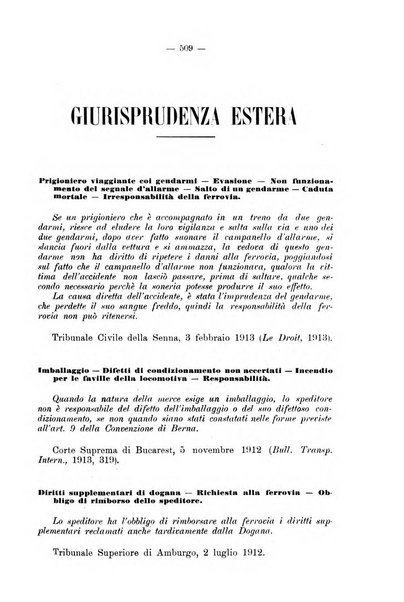 Le ferrovie italiane rivista quindicinale di dottrina, giurisprudenza, legislazione ed amministrazione ferroviaria