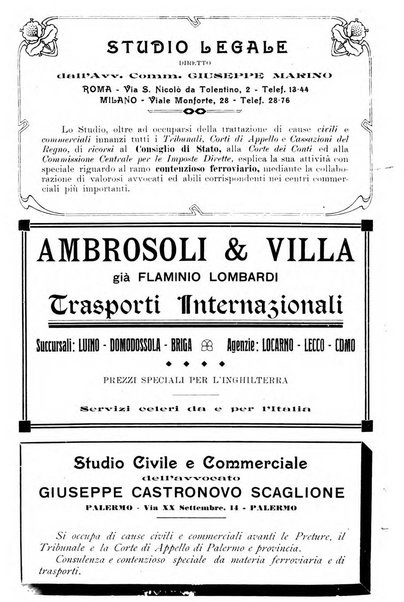 Le ferrovie italiane rivista quindicinale di dottrina, giurisprudenza, legislazione ed amministrazione ferroviaria