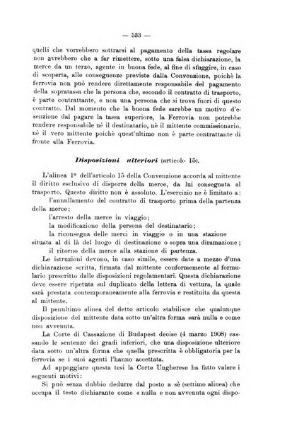 Le ferrovie italiane rivista quindicinale di dottrina, giurisprudenza, legislazione ed amministrazione ferroviaria