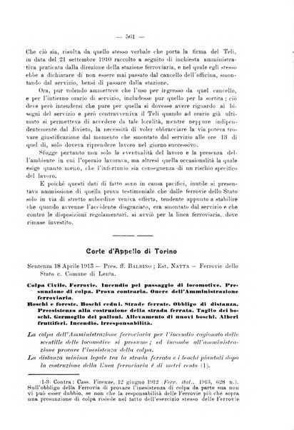 Le ferrovie italiane rivista quindicinale di dottrina, giurisprudenza, legislazione ed amministrazione ferroviaria