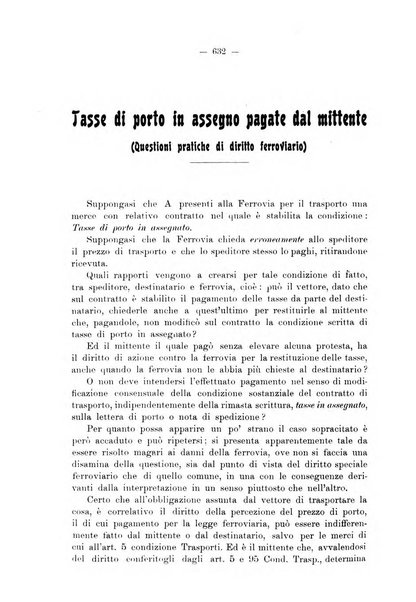 Le ferrovie italiane rivista quindicinale di dottrina, giurisprudenza, legislazione ed amministrazione ferroviaria