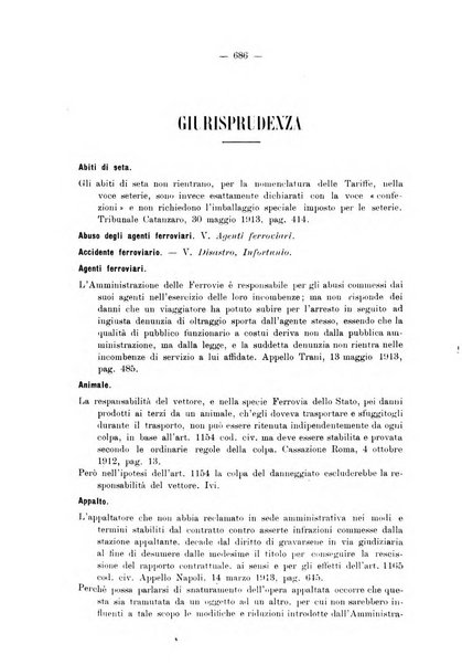 Le ferrovie italiane rivista quindicinale di dottrina, giurisprudenza, legislazione ed amministrazione ferroviaria