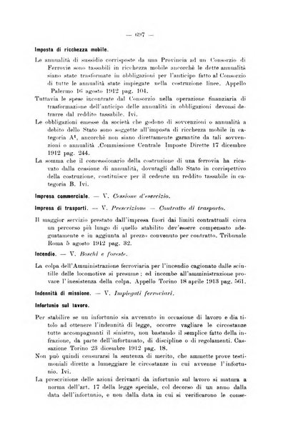 Le ferrovie italiane rivista quindicinale di dottrina, giurisprudenza, legislazione ed amministrazione ferroviaria