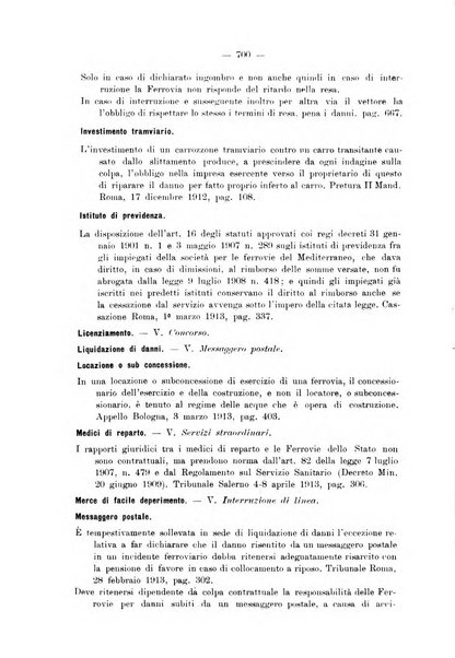 Le ferrovie italiane rivista quindicinale di dottrina, giurisprudenza, legislazione ed amministrazione ferroviaria