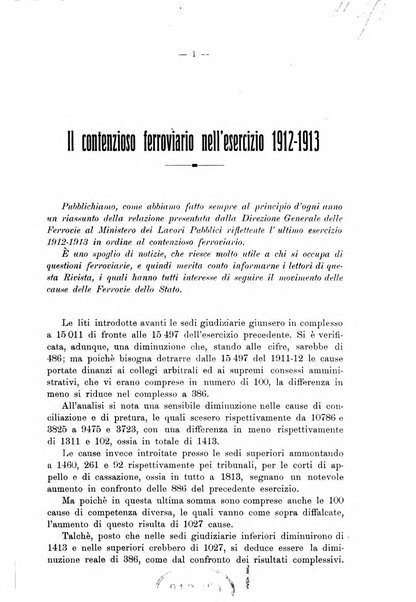 Le ferrovie italiane rivista quindicinale di dottrina, giurisprudenza, legislazione ed amministrazione ferroviaria