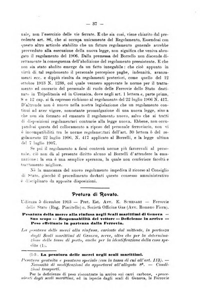 Le ferrovie italiane rivista quindicinale di dottrina, giurisprudenza, legislazione ed amministrazione ferroviaria