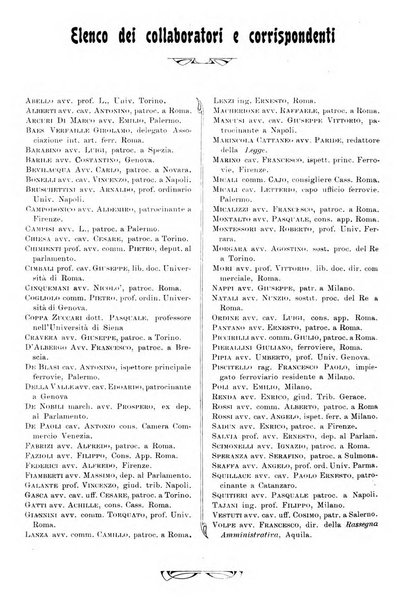 Le ferrovie italiane rivista quindicinale di dottrina, giurisprudenza, legislazione ed amministrazione ferroviaria