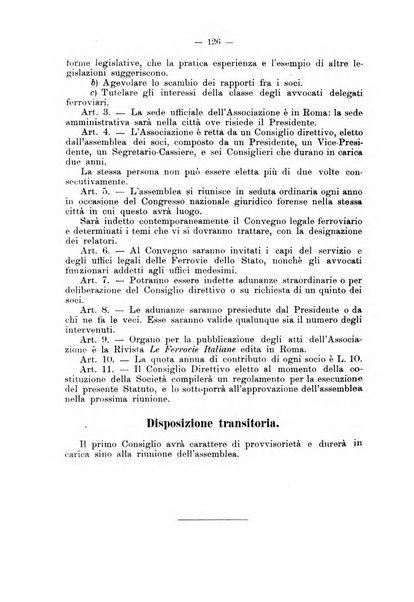 Le ferrovie italiane rivista quindicinale di dottrina, giurisprudenza, legislazione ed amministrazione ferroviaria