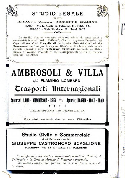 Le ferrovie italiane rivista quindicinale di dottrina, giurisprudenza, legislazione ed amministrazione ferroviaria