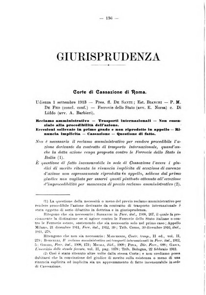 Le ferrovie italiane rivista quindicinale di dottrina, giurisprudenza, legislazione ed amministrazione ferroviaria