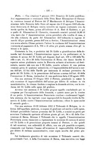 Le ferrovie italiane rivista quindicinale di dottrina, giurisprudenza, legislazione ed amministrazione ferroviaria