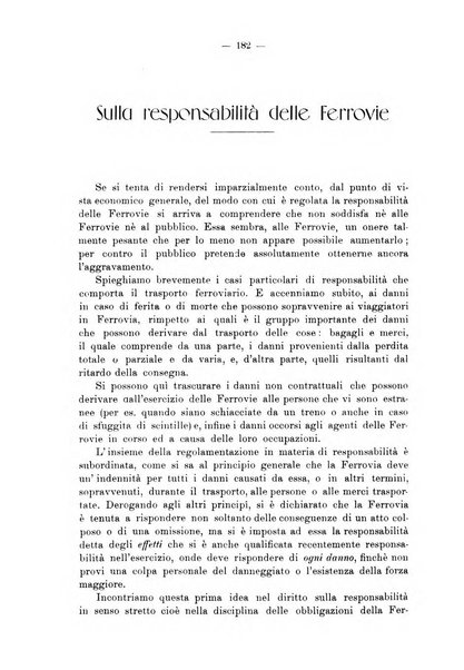 Le ferrovie italiane rivista quindicinale di dottrina, giurisprudenza, legislazione ed amministrazione ferroviaria