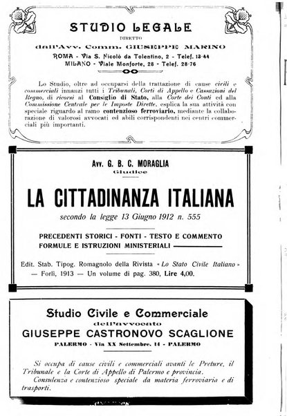 Le ferrovie italiane rivista quindicinale di dottrina, giurisprudenza, legislazione ed amministrazione ferroviaria