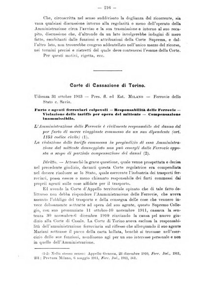 Le ferrovie italiane rivista quindicinale di dottrina, giurisprudenza, legislazione ed amministrazione ferroviaria