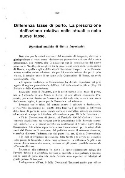 Le ferrovie italiane rivista quindicinale di dottrina, giurisprudenza, legislazione ed amministrazione ferroviaria