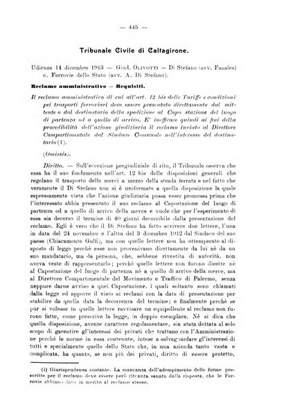 Le ferrovie italiane rivista quindicinale di dottrina, giurisprudenza, legislazione ed amministrazione ferroviaria