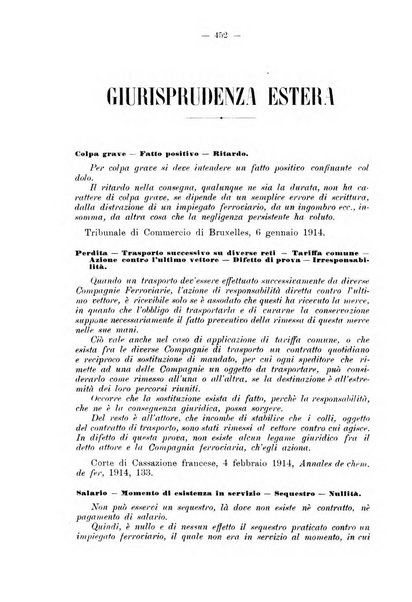 Le ferrovie italiane rivista quindicinale di dottrina, giurisprudenza, legislazione ed amministrazione ferroviaria