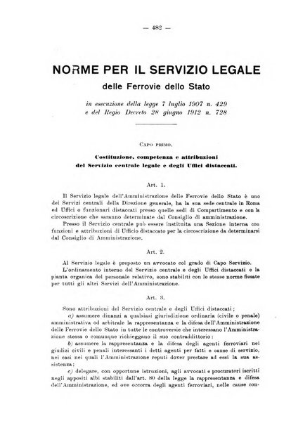 Le ferrovie italiane rivista quindicinale di dottrina, giurisprudenza, legislazione ed amministrazione ferroviaria