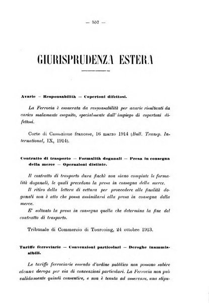 Le ferrovie italiane rivista quindicinale di dottrina, giurisprudenza, legislazione ed amministrazione ferroviaria