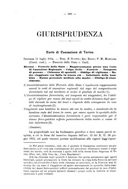 Le ferrovie italiane rivista quindicinale di dottrina, giurisprudenza, legislazione ed amministrazione ferroviaria