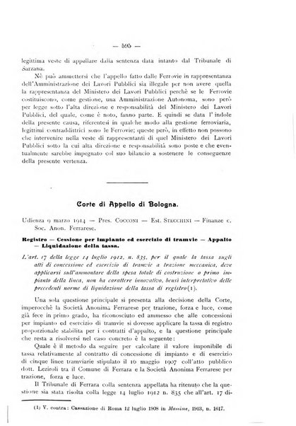 Le ferrovie italiane rivista quindicinale di dottrina, giurisprudenza, legislazione ed amministrazione ferroviaria