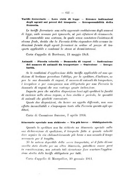 Le ferrovie italiane rivista quindicinale di dottrina, giurisprudenza, legislazione ed amministrazione ferroviaria