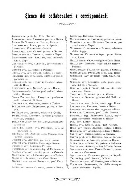 Le ferrovie italiane rivista quindicinale di dottrina, giurisprudenza, legislazione ed amministrazione ferroviaria