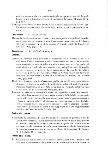 Le ferrovie italiane rivista quindicinale di dottrina, giurisprudenza, legislazione ed amministrazione ferroviaria