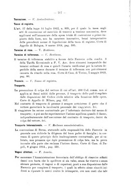 Le ferrovie italiane rivista quindicinale di dottrina, giurisprudenza, legislazione ed amministrazione ferroviaria