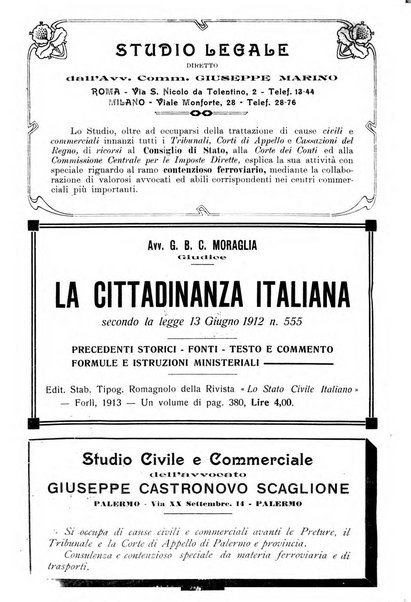 Le ferrovie italiane rivista quindicinale di dottrina, giurisprudenza, legislazione ed amministrazione ferroviaria