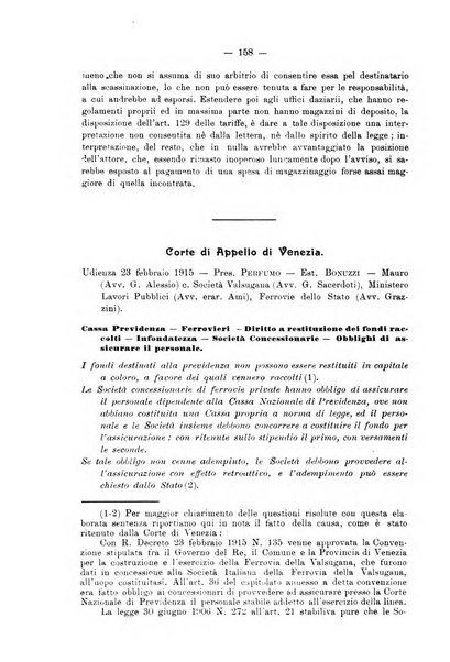 Le ferrovie italiane rivista quindicinale di dottrina, giurisprudenza, legislazione ed amministrazione ferroviaria